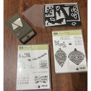 Stampin Up Cozy Christmas Stamp Set Ornaments Stamps And Thinlit Dies And Punch